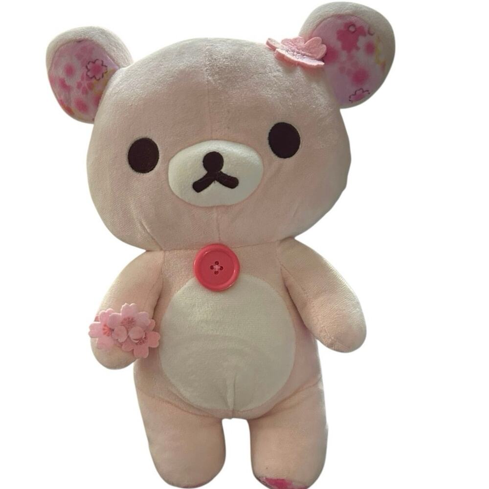 Rilakkuma Cherry Blossom Sakura With Flower Korilakkuma Plush